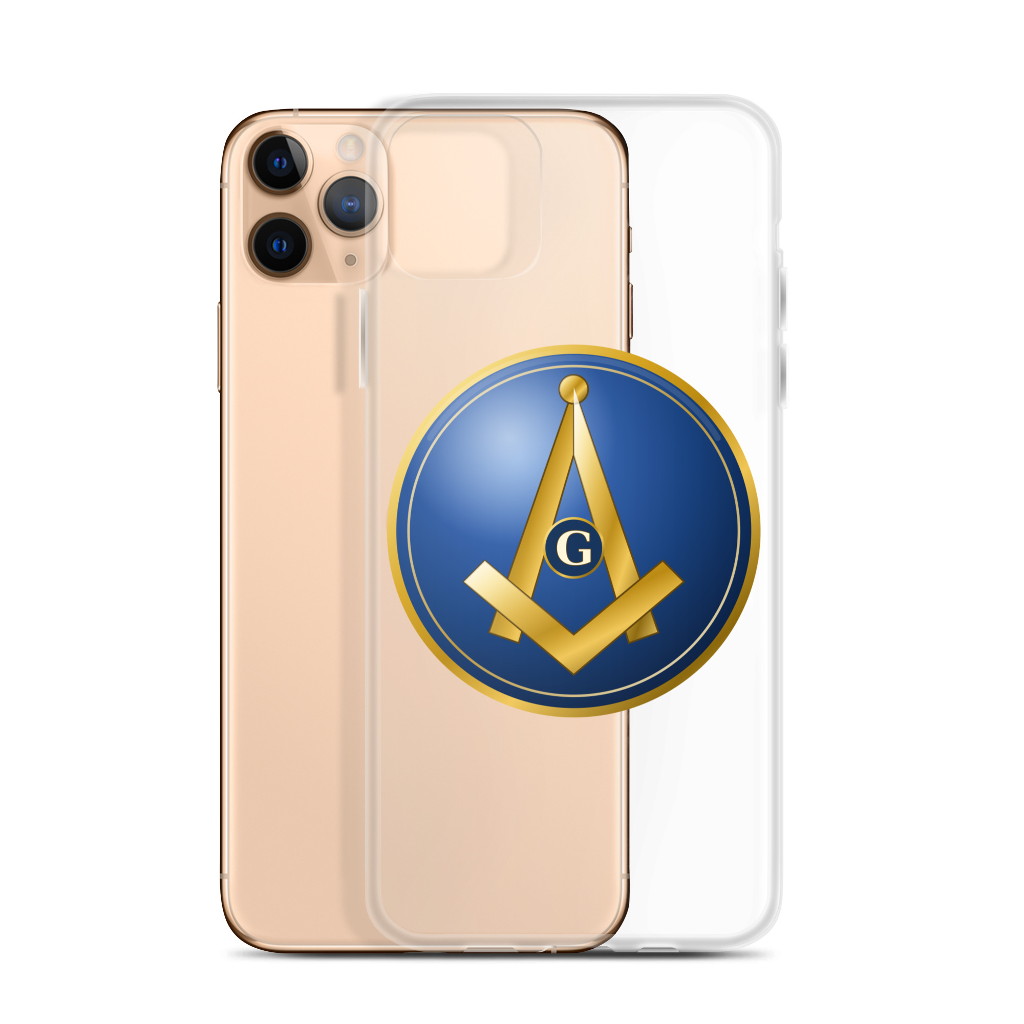 Modern Square & Compass Clear Case for iPhone® - Image 1